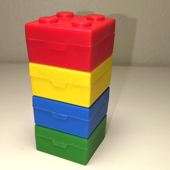 Colorful blocks storage boxes set of 4 - Picture 2 of 3